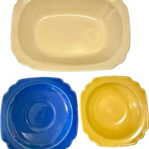 Homer Laughlin pieces, Serving Bowl, Saucer, Dessert Bowl Collectables